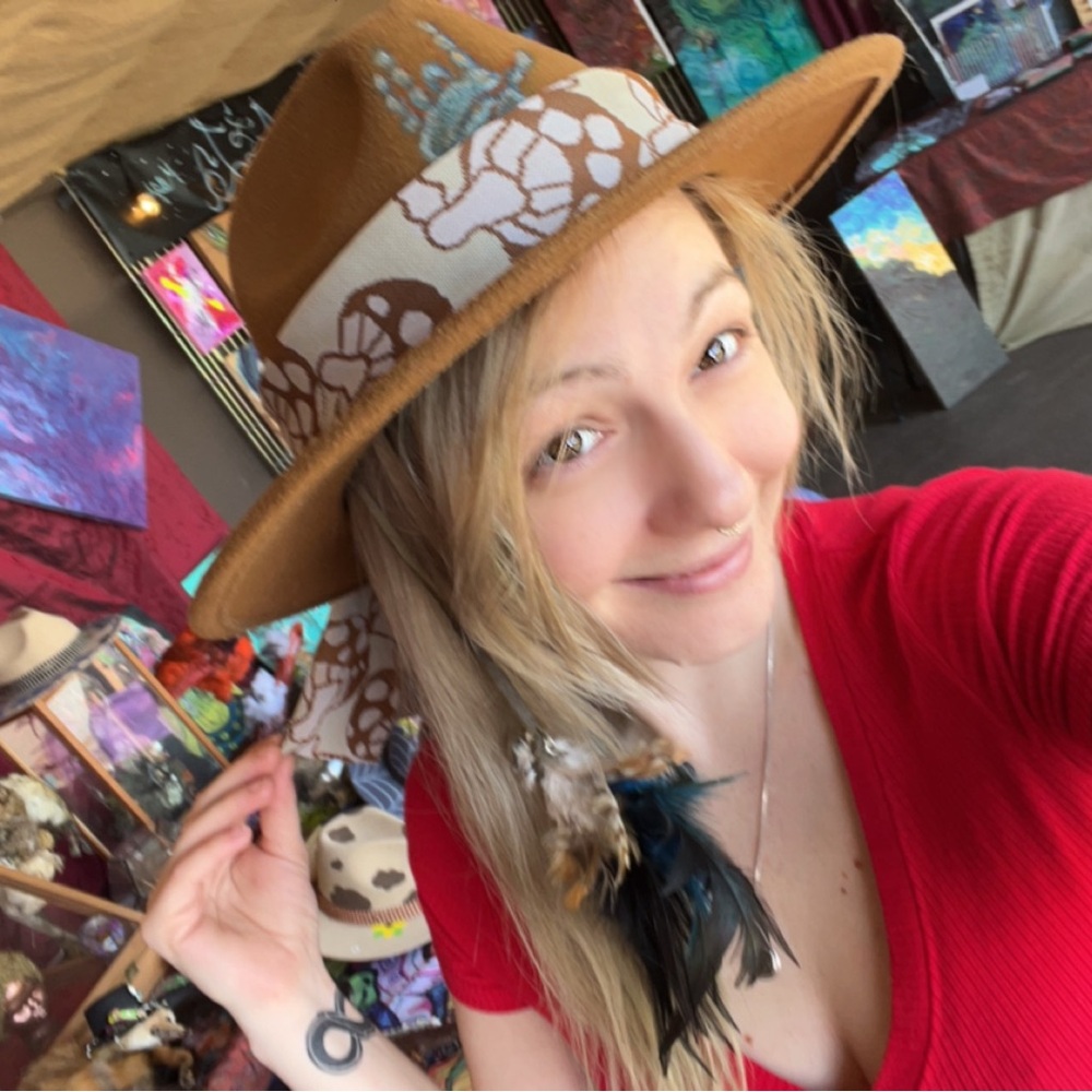 Custom Painted Grateful Dead Jerry Palm Hat 🍄